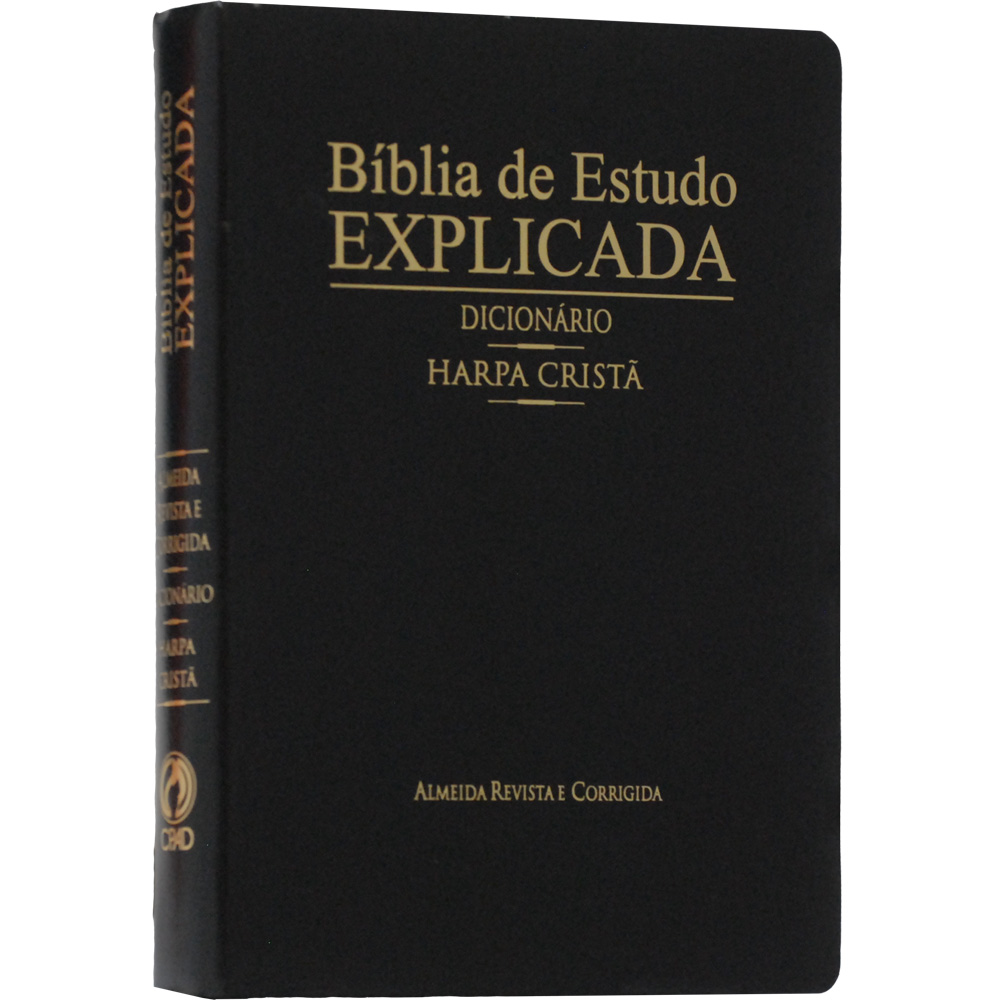 A Bíblia de estudo explicada com harpa e dicionário