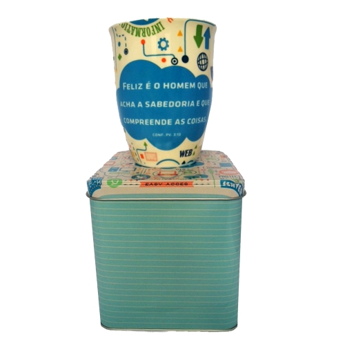 Caneca coleção lata quadrada para Homem (Verde)