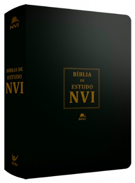 Bíblia de estudo NVI - capa luxo preta